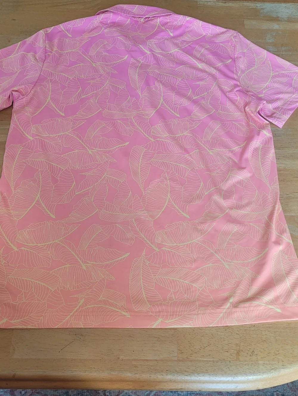 Birdie Bound Performance Polo Golf Shirt Tropical Pink Orange Neon Medium